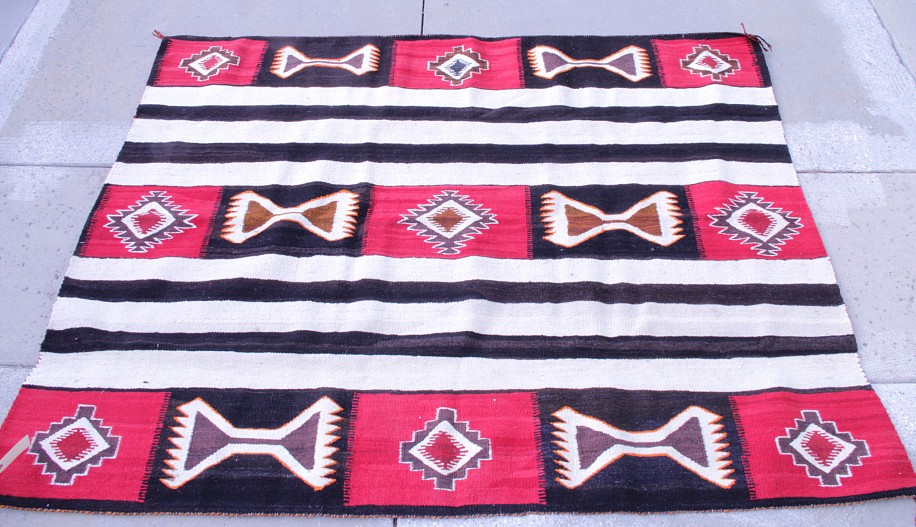 01 - Navajo Textiles, Navajo 2nd Phase Chief's Blanket; 2nd Phase Variant 72" x 59" c.1910
c1910